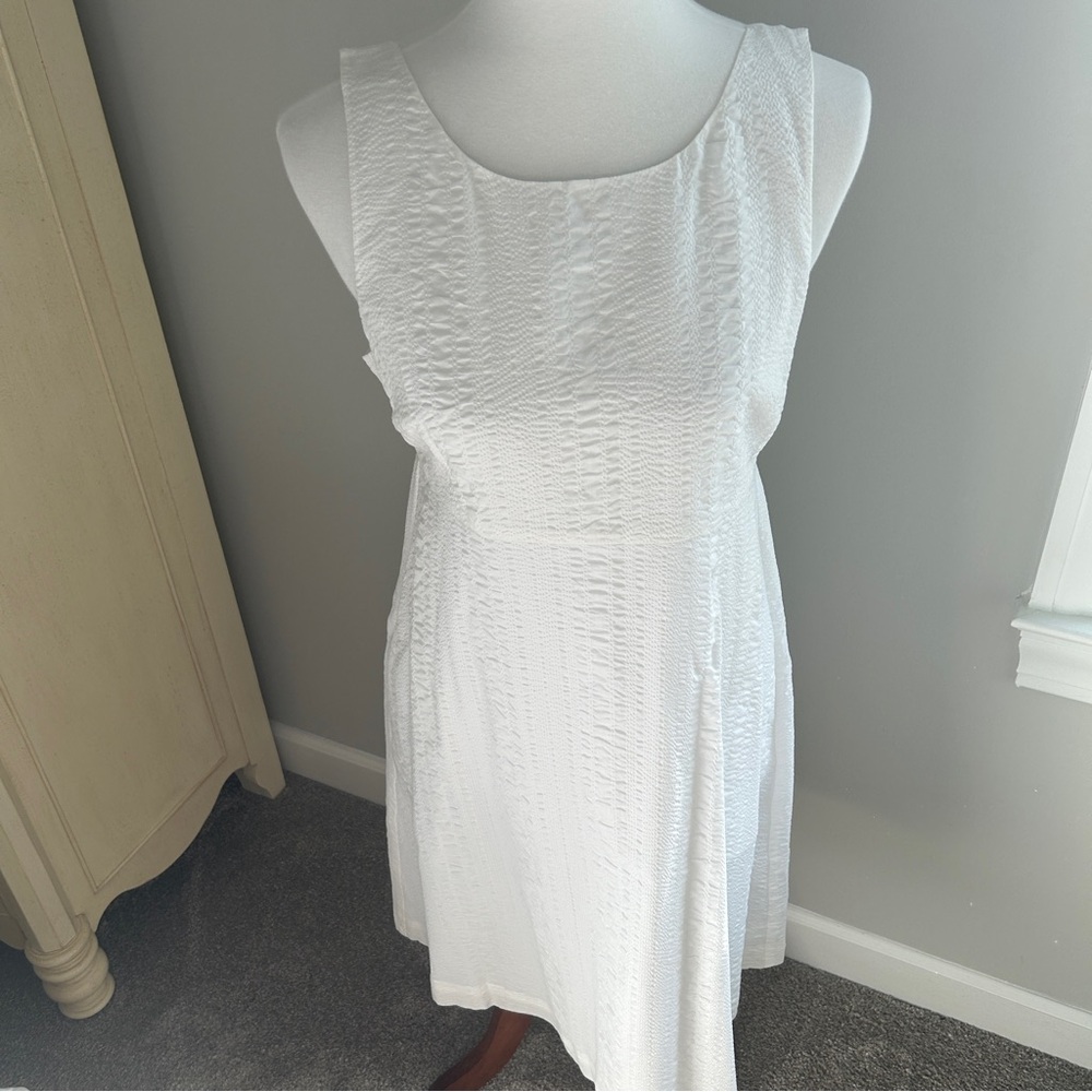 J. Crew White Sleeveless Cotton Dress